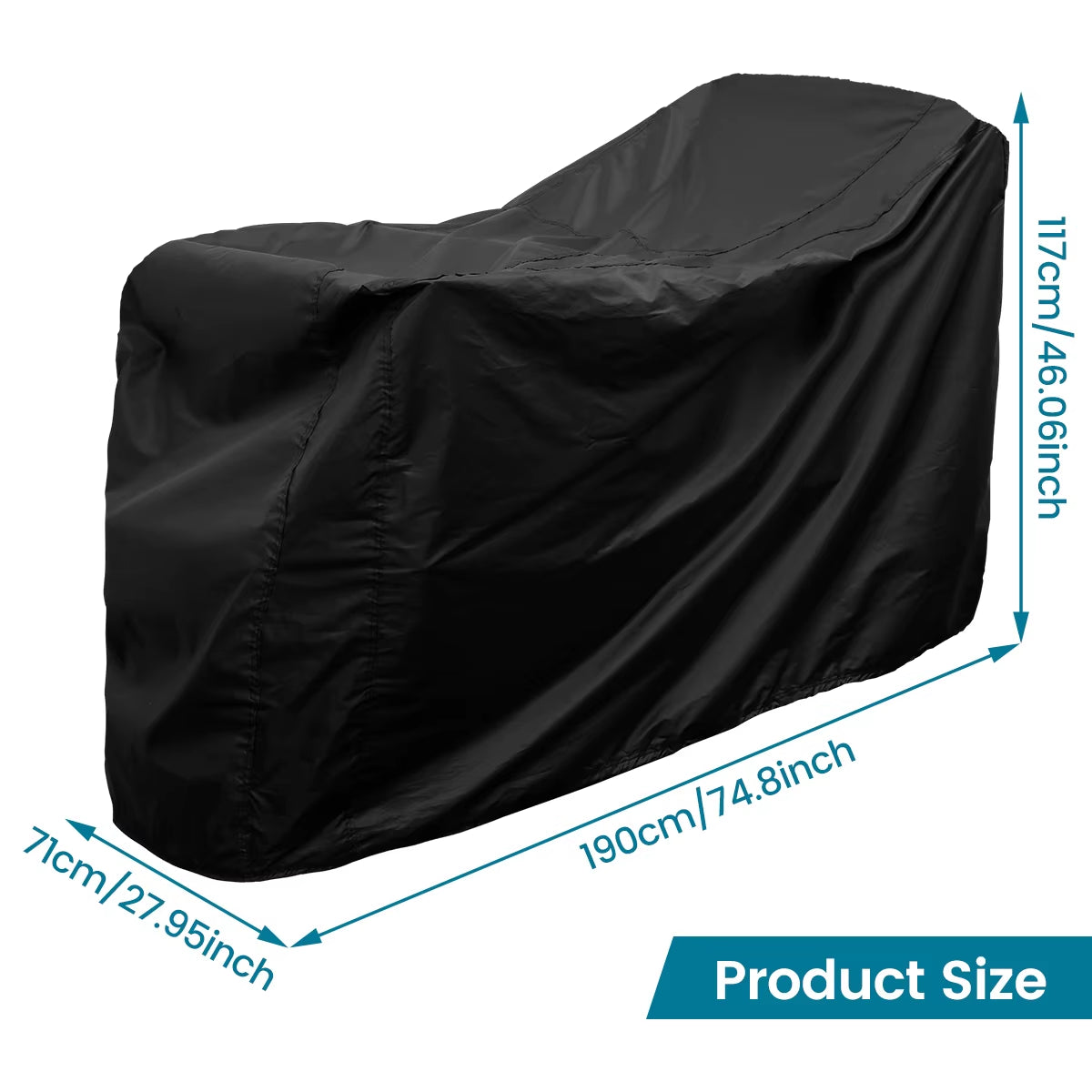 Mobility Scooter Cover Wheelchair Cover Motorcycle Cover 190D Oxford Cloth Dust-Proof Snow Rain Sun