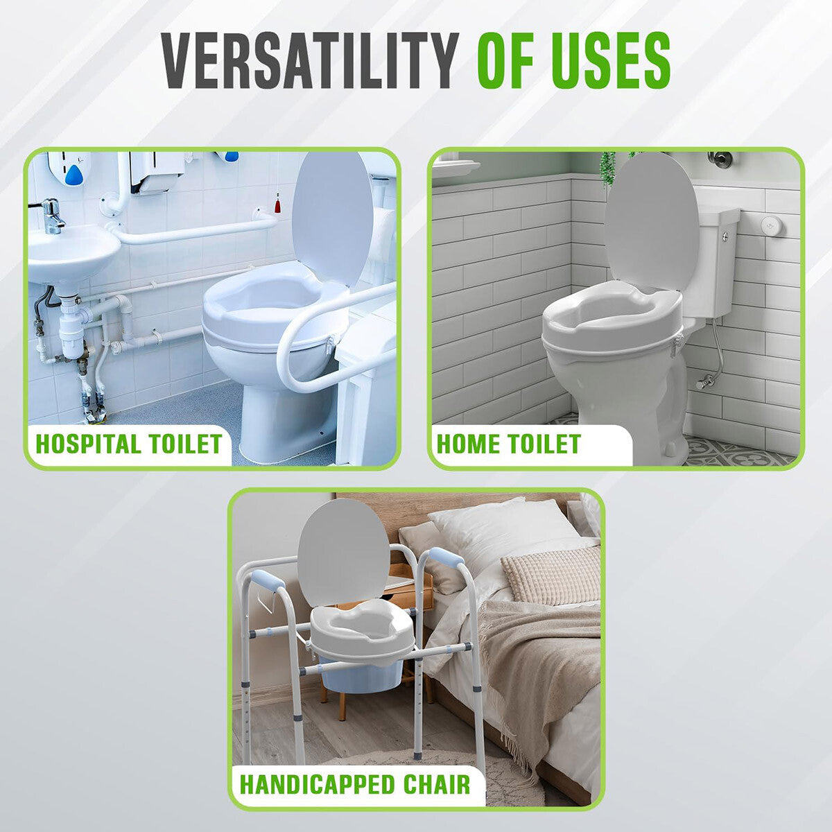 Raised Toilet Seat Booster Lift Cushion for Elderly Pregnant Women Rehab Aid Pad