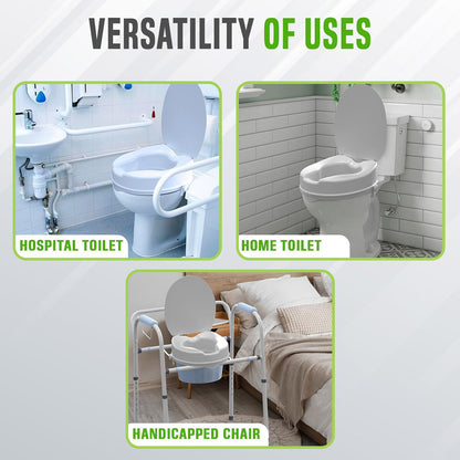 Raised Toilet Seat Booster Lift Cushion for Elderly Pregnant Women Rehab Aid Pad