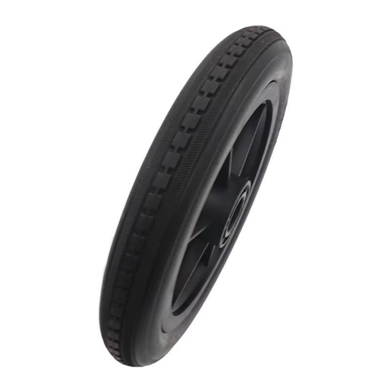 Wheelchair Rear Wheel 12 Inch Pu Elastic Solid Tire 12 1/2X2 1/4 Non-Pneumatic Tire Manual Wheelchair Accessories