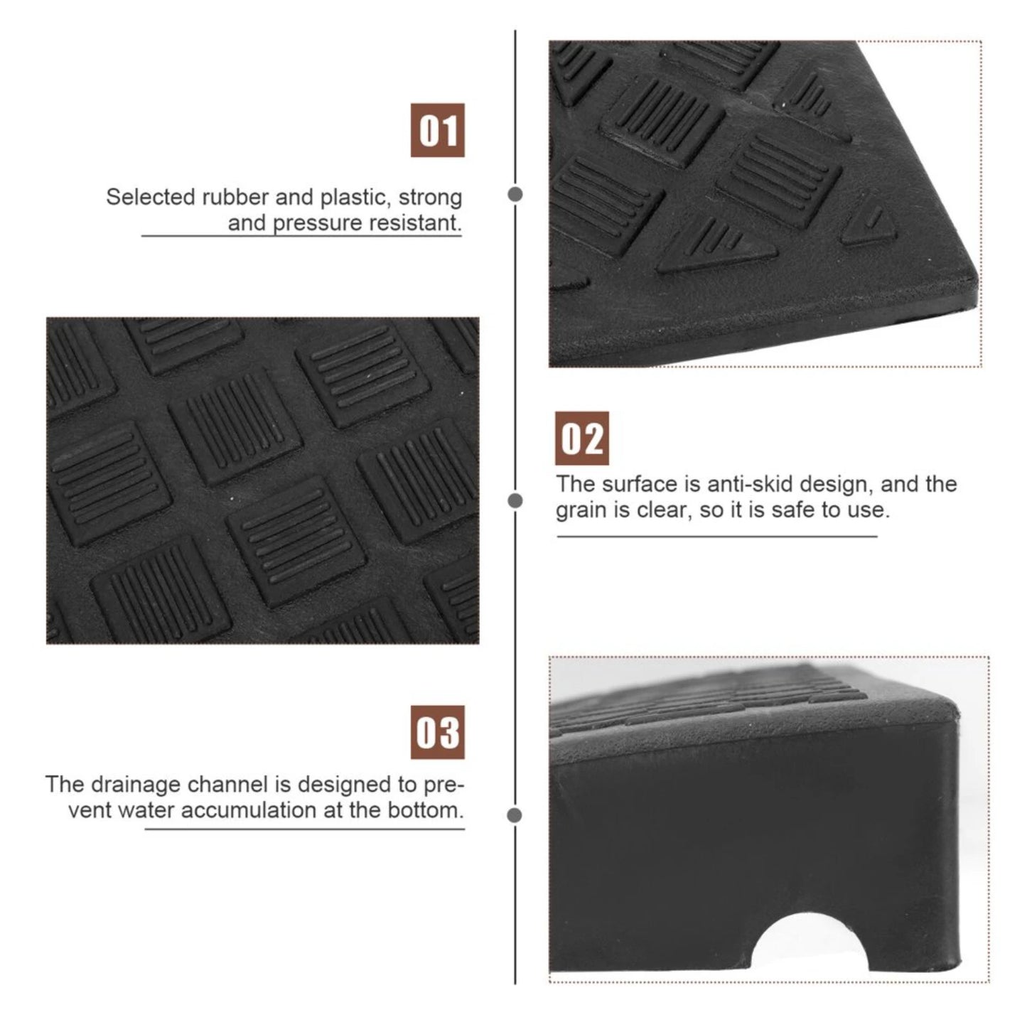 Rubber Ramp Lightweight Portable Wheelchair Aid - Threshold Slope Pad Ice Cube Tray Strap on Dji Mini Accessories Blind Box Edc