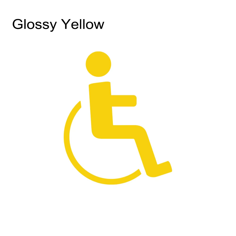 PVC Disabled on Board Car Sticker Wheelchair Sign Lables Warning Sticker Windshield Window Handicapped Vinyl Decals Accessories