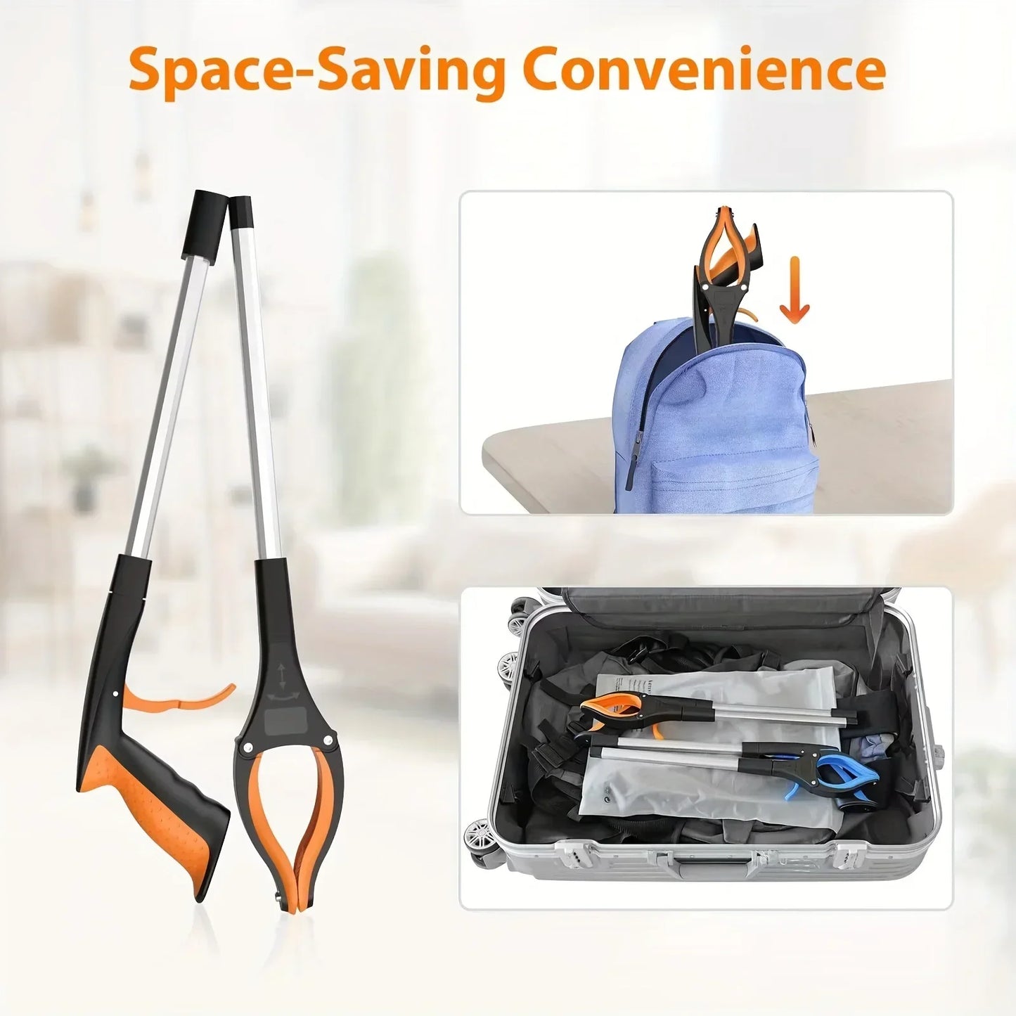 Garbage Picker Gripper with 360 ° Rotating Clip, 32 Inch Lightweight Heavy-Duty Elderly Gripper, Gripper, Elderly Grabbing Tool