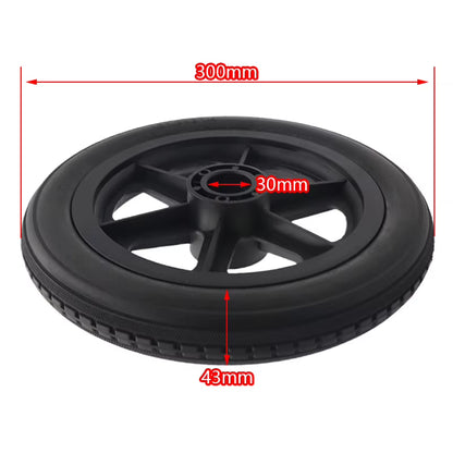Wheelchair Rear Wheel 12 Inch Pu Elastic Solid Tire 12 1/2X2 1/4 Non-Pneumatic Tire Manual Wheelchair Accessories