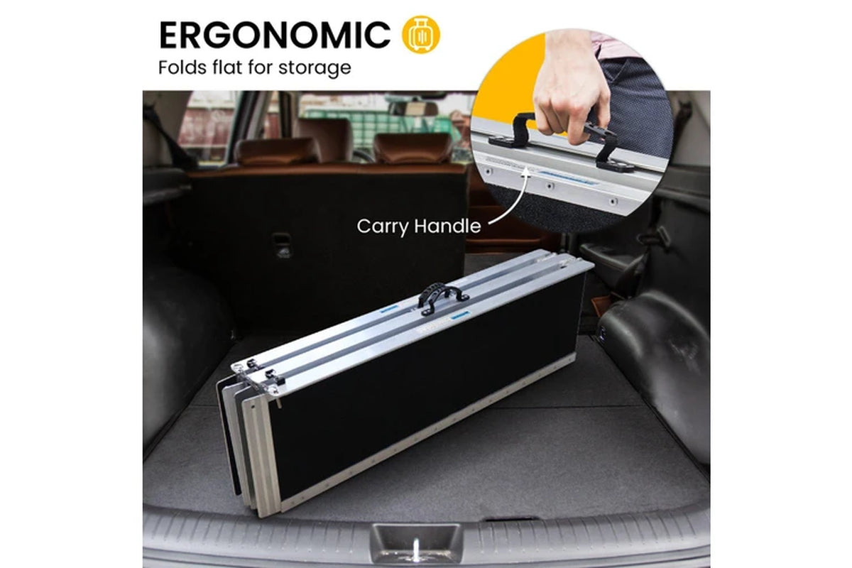 Aluminium Wheelchair Ramp with Leg Support - 10Ft