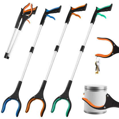 1-Pack 34 Inch Extra Long Grabber Reacher with 360°Rotating Jaw & Magnet Foldable Pickup Mobility Aid Reaching Assist Tool