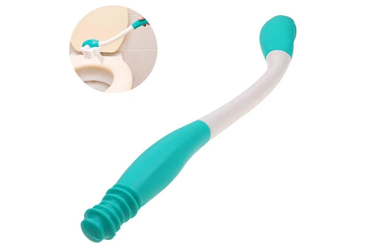 1 Long Distance Comfort Toilet Wiping Tool - Self-Service Bathroom Bottom Wiping Tool for People with Reduced Mobility