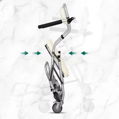 Aluminum Bath Chair Lightweight Elderly Lift Bed Paralysis Patient Wheelchair U-Shaped Shower Bench Versatile Care