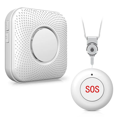 Wireless SOS Button Caregiver Page Emergency Medical Alert System for Seniors Patients Elderly at Home Panic Button