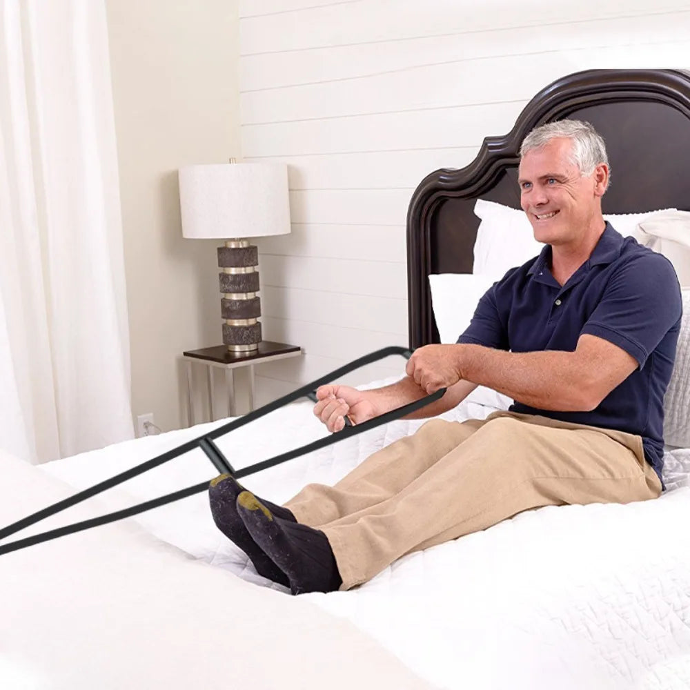 Adjustable Elderly Sit up Rope Padded Helper Bed Ladder Assist Strap Hand Grip with 3/4/6 Handle Elderly Pull up Strap Household