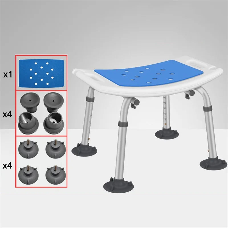 Adjustable Elderly Bathroom Seat Anti-Skid Bath Chairs for Elderly Squat Toilet Stool for Shower Special Chair Home Chair Seat
