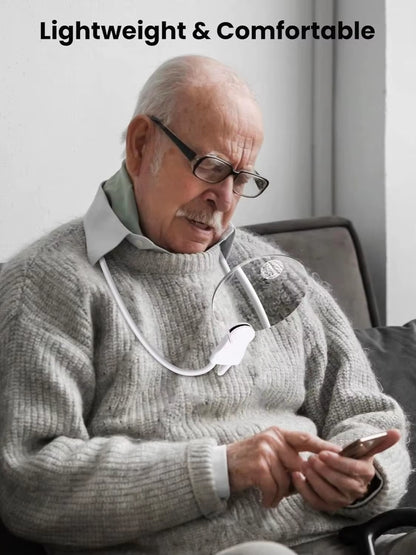 10X Hands Free Magnifying Glass for Neck Wear, Magnifier for Reading, Sewing, Cross Stitch, Inspection, Repair.(4.33Inch)