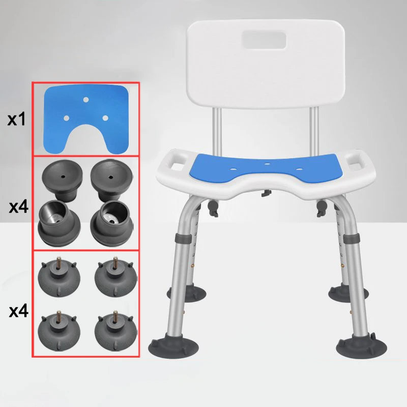Adjustable Elderly Bathroom Seat Anti-Skid Bath Chairs for Elderly Squat Toilet Stool for Shower Special Chair Home Chair Seat