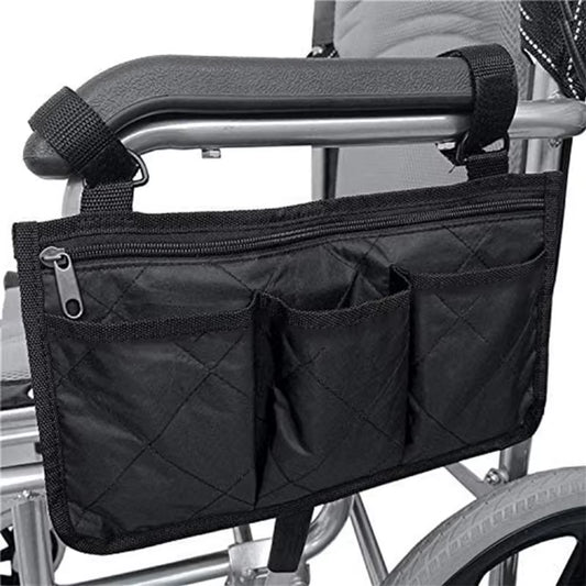 Waterproof Wheelchair Armrest Side Storage Bag for Most and Mobile Equipment Accessories