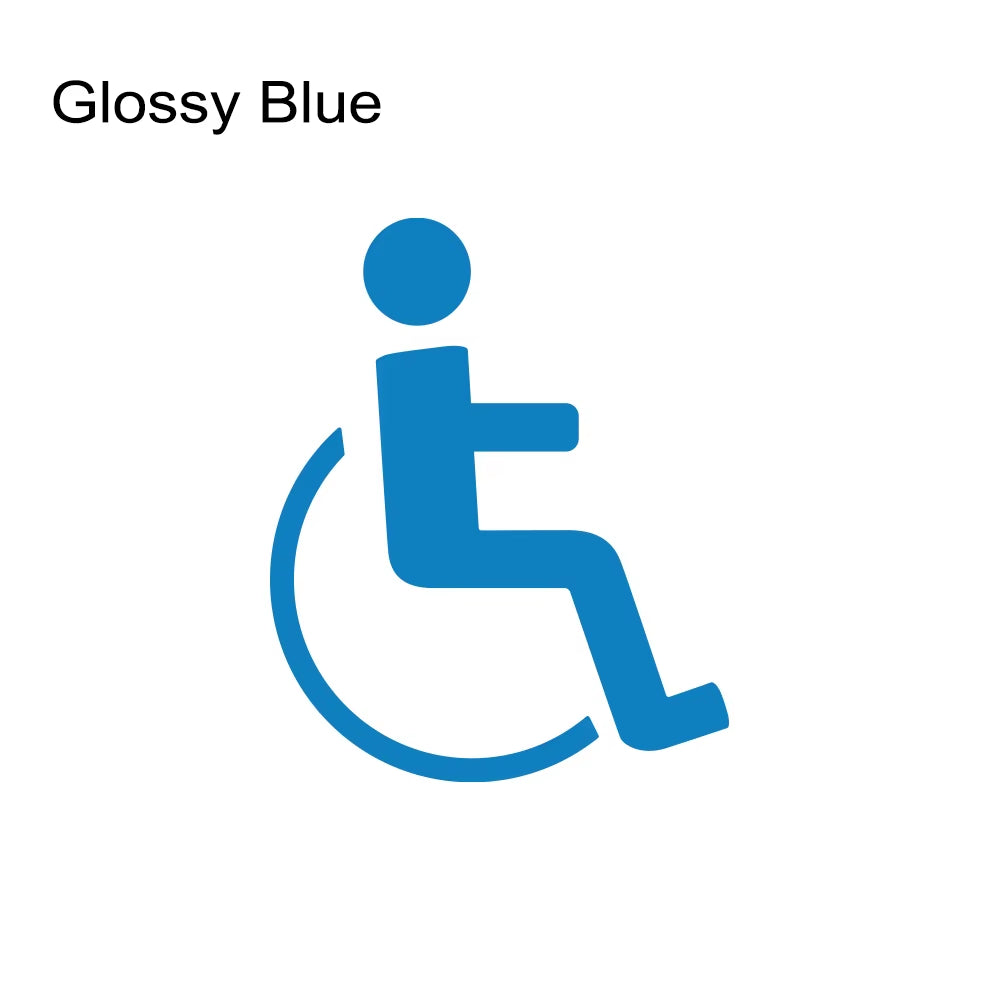PVC Disabled on Board Car Sticker Wheelchair Sign Lables Warning Sticker Windshield Window Handicapped Vinyl Decals Accessories
