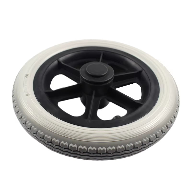 Wheelchair Rear Wheel 12 Inch Pu Elastic Solid Tire 12 1/2X2 1/4 Non-Pneumatic Tire Manual Wheelchair Accessories