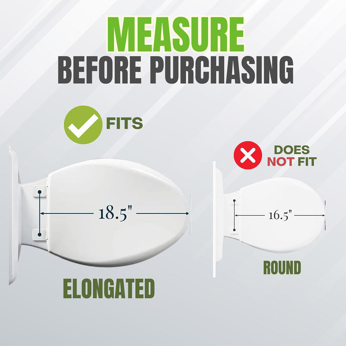 Raised Toilet Seat Booster Lift Cushion for Elderly Pregnant Women Rehab Aid Pad