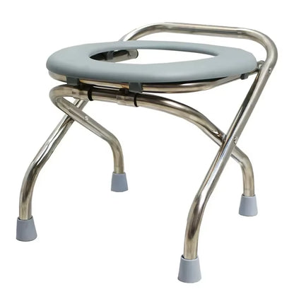 Foldable Maternity Toilet Chair Elderly Potty Chairs Household Portable Portable Chair Simple Bathroom Stainless Steel Stool