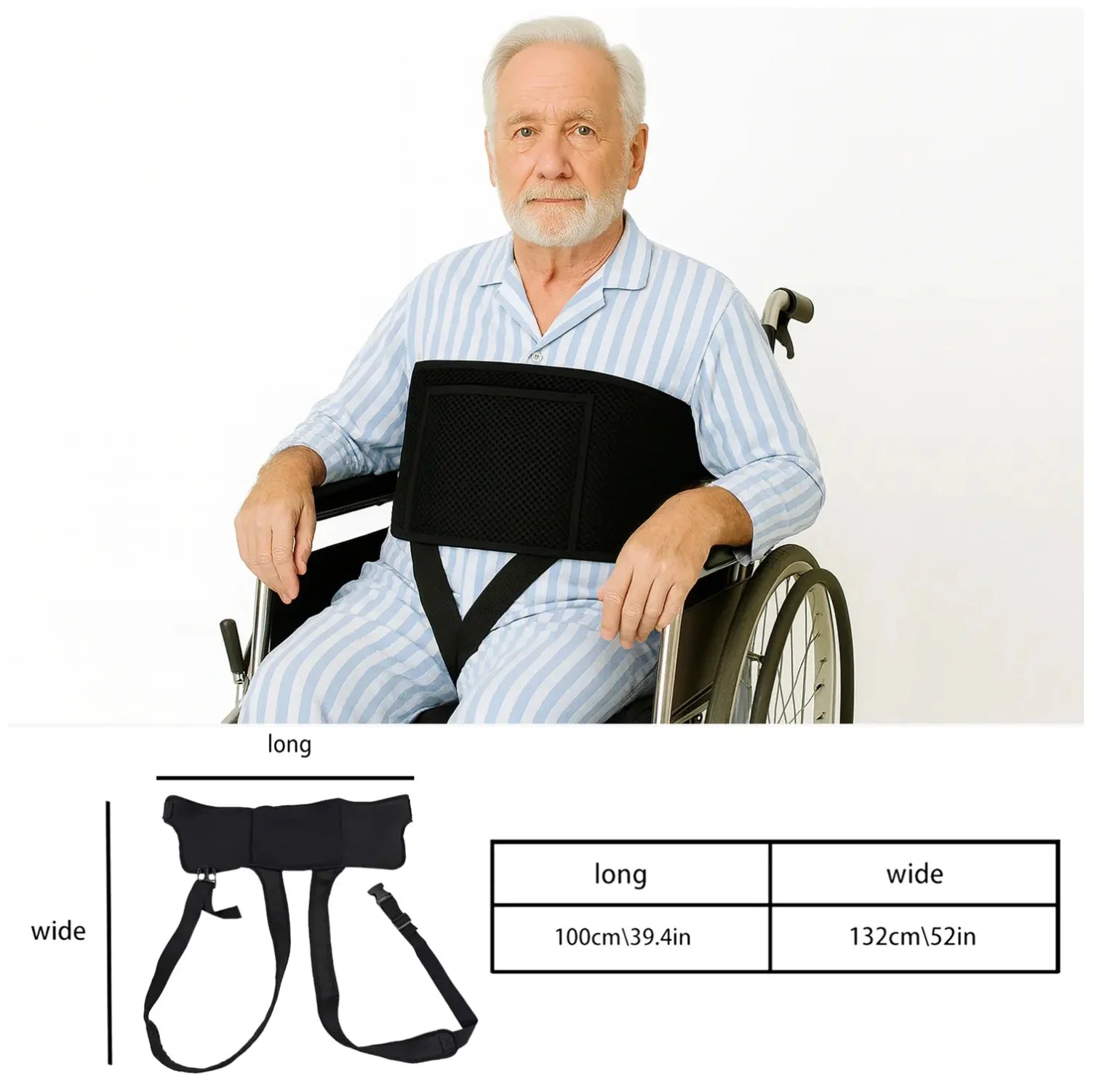 Adjustable Wheelchair Safety Belt - Ensure Elderly and Disabled Safety