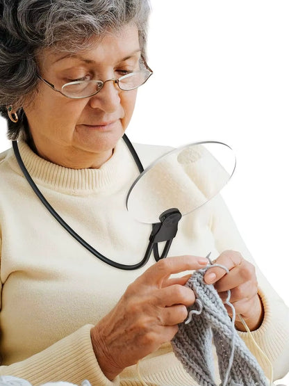 10X Hands Free Magnifying Glass for Neck Wear, Magnifier for Reading, Sewing, Cross Stitch, Inspection, Repair.(4.33Inch)