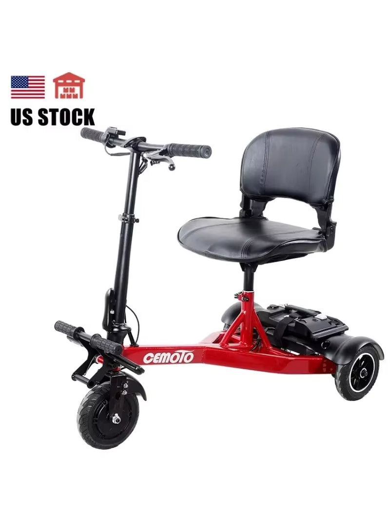 Three-Wheeled Electric Vehicle for the Elderly and Disabled 200W Motor 36V5.2AH Multifunctional Foldable Adult Mobility Vehicle