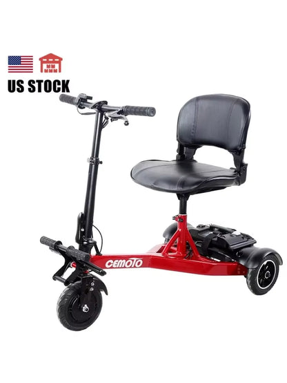 Three-Wheeled Electric Vehicle for the Elderly and Disabled 200W Motor 36V5.2AH Multifunctional Foldable Adult Mobility Vehicle