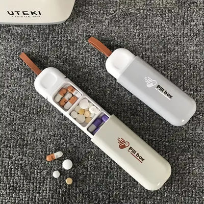 1PCS Portable Medicine Box for Home, Three Compartments Suitable for Carrying with You Mini Medicine Box for Travel Pill Box