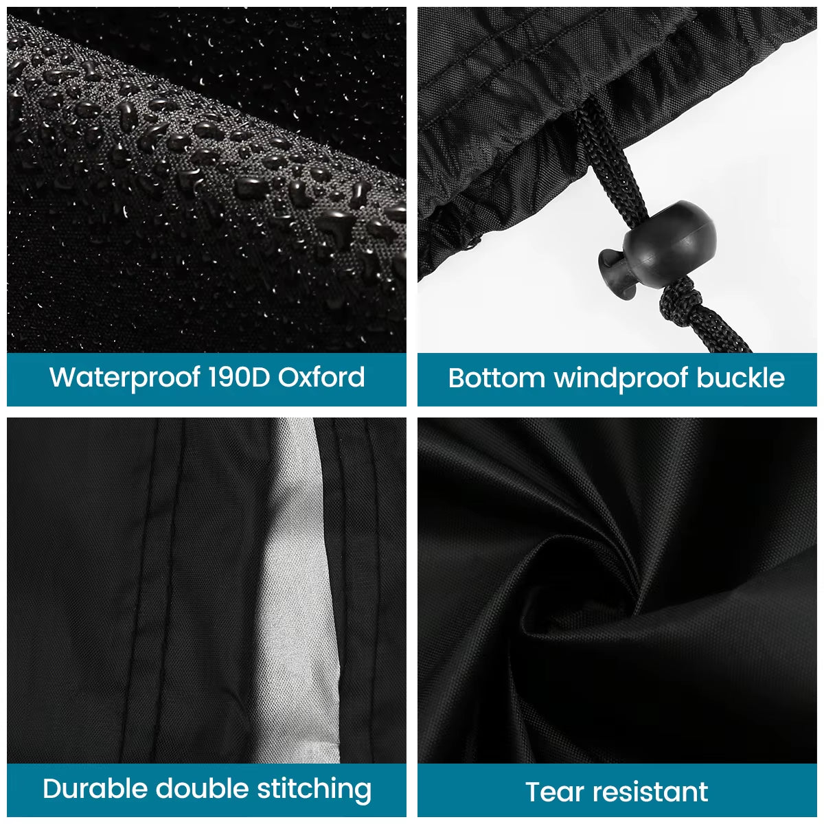 Mobility Scooter Cover Wheelchair Cover Motorcycle Cover 190D Oxford Cloth Dust-Proof Snow Rain Sun