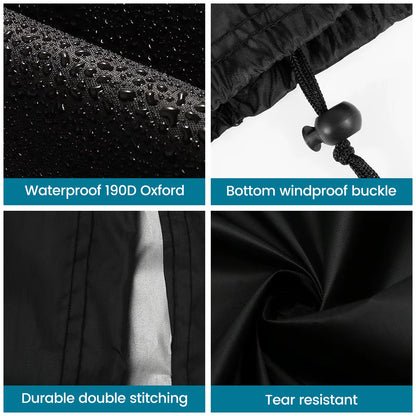 Mobility Scooter Cover Wheelchair Cover Motorcycle Cover 190D Oxford Cloth Dust-Proof Snow Rain Sun