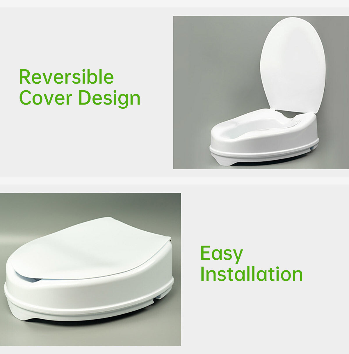 Raised Toilet Seat Booster Lift Cushion for Elderly Pregnant Women Rehab Aid Pad