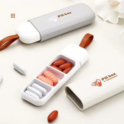 1PCS Portable Medicine Box for Home, Three Compartments Suitable for Carrying with You Mini Medicine Box for Travel Pill Box