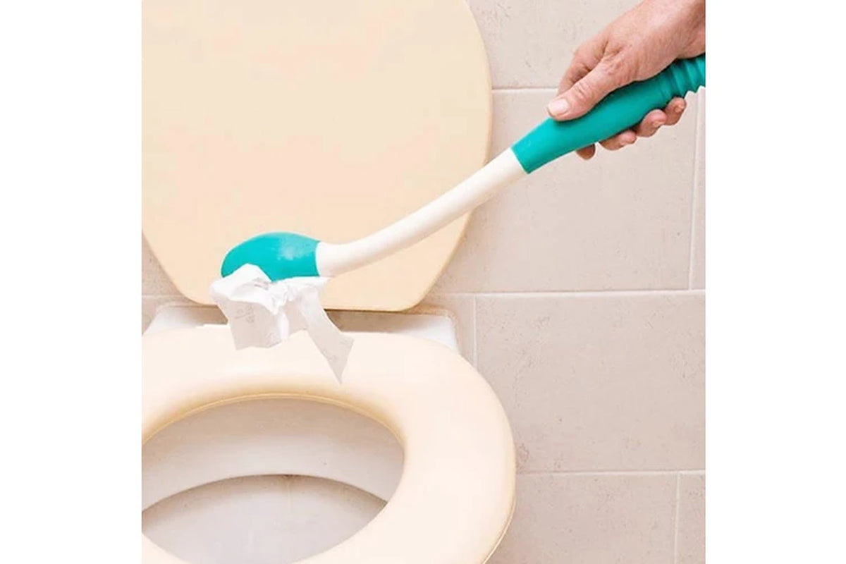 1 Long Distance Comfort Toilet Wiping Tool - Self-Service Bathroom Bottom Wiping Tool for People with Reduced Mobility