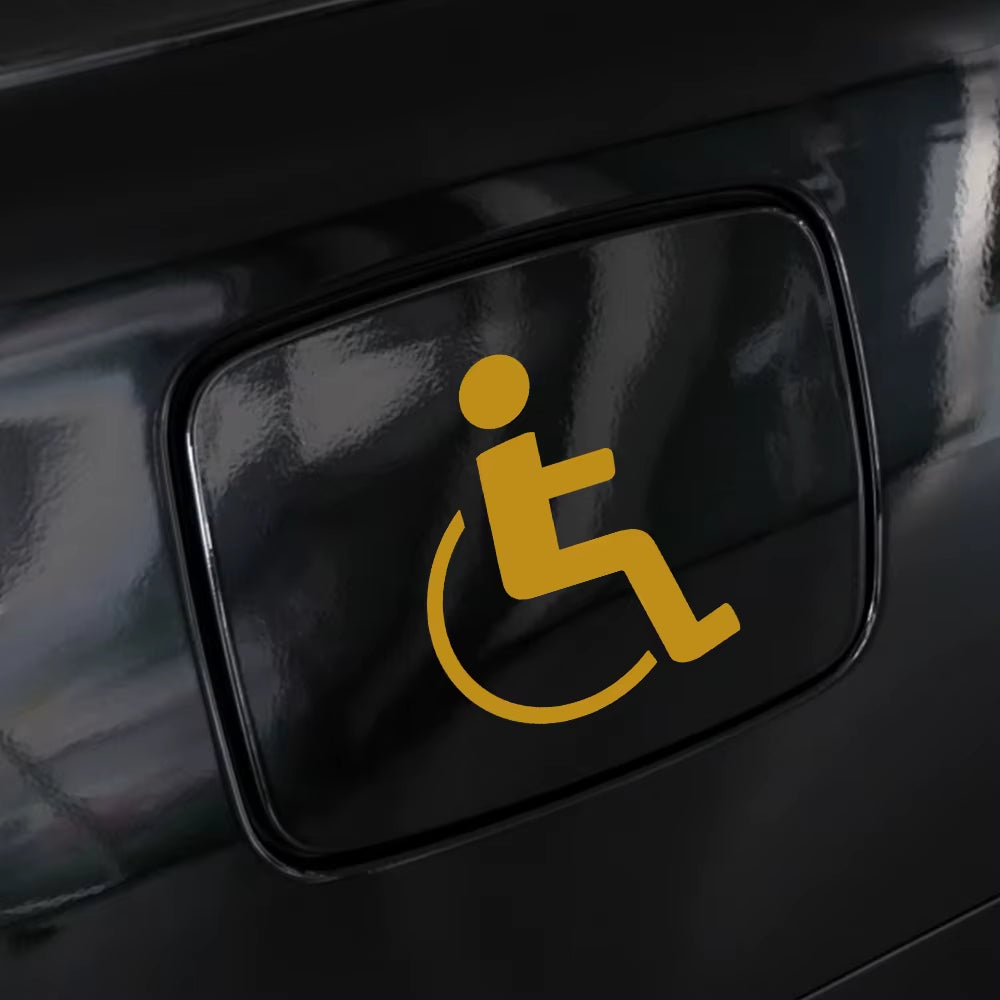 PVC Disabled on Board Car Sticker Wheelchair Sign Lables Warning Sticker Windshield Window Handicapped Vinyl Decals Accessories