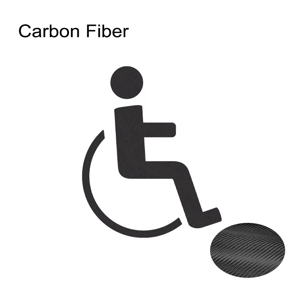 PVC Disabled on Board Car Sticker Wheelchair Sign Lables Warning Sticker Windshield Window Handicapped Vinyl Decals Accessories