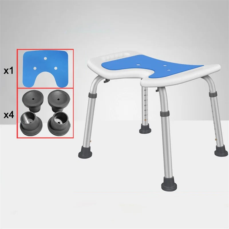 Adjustable Elderly Bathroom Seat Anti-Skid Bath Chairs for Elderly Squat Toilet Stool for Shower Special Chair Home Chair Seat