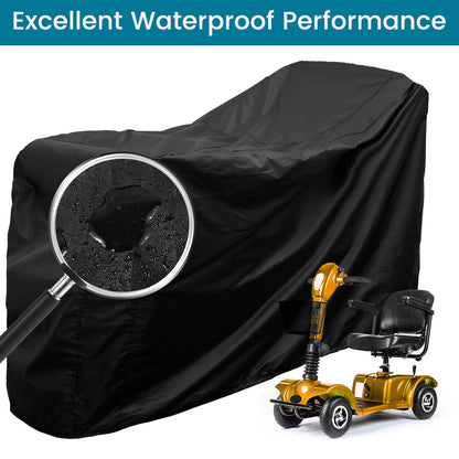 Mobility Scooter Cover Wheelchair Cover Motorcycle Cover 190D Oxford Cloth Dust-Proof Snow Rain Sun