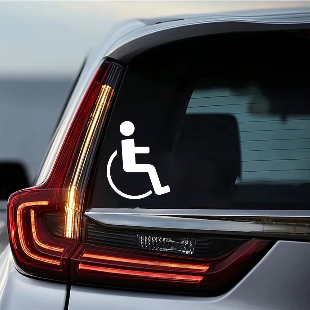 PVC Disabled on Board Car Sticker Wheelchair Sign Lables Warning Sticker Windshield Window Handicapped Vinyl Decals Accessories