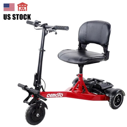 Three-Wheeled Electric Vehicle for the Elderly and Disabled 200W Motor 36V5.2AH Multifunctional Foldable Adult Mobility Vehicle