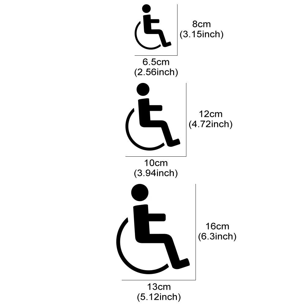 PVC Disabled on Board Car Sticker Wheelchair Sign Lables Warning Sticker Windshield Window Handicapped Vinyl Decals Accessories