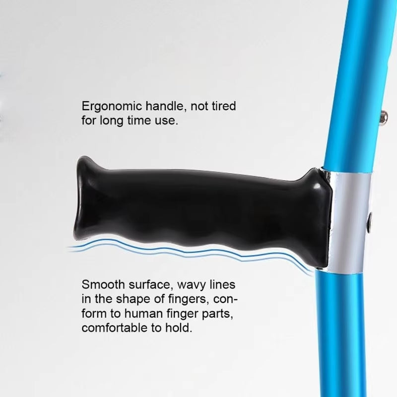 Adjustable Telescopic Underarm Cane Crutch Crutches Aluminum Alloy for Disabled Seniors Elderly Portable Folding Walking Stick O