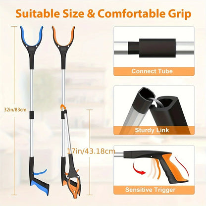 Garbage Picker Gripper with 360 ° Rotating Clip, 32 Inch Lightweight Heavy-Duty Elderly Gripper, Gripper, Elderly Grabbing Tool