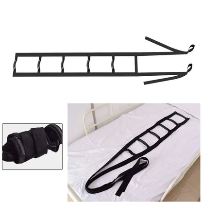 Adjustable Elderly Sit up Rope Padded Helper Bed Ladder Assist Strap Hand Grip with 3/4/6 Handle Elderly Pull up Strap Household