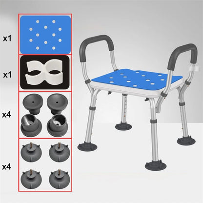 Adjustable Elderly Bathroom Seat Anti-Skid Bath Chairs for Elderly Squat Toilet Stool for Shower Special Chair Home Chair Seat