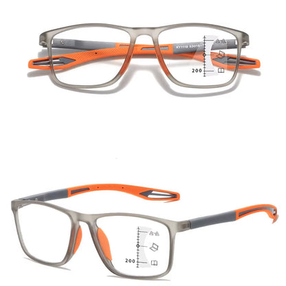 Soft Multifocal Progressive Reading Glasses anti Blue Light Multifocal Elderly Eyewears Men Women'S Large Frame Eyeglasses