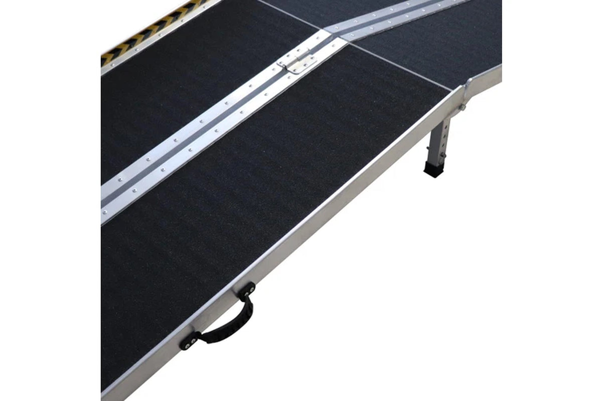 Aluminium Wheelchair Ramp with Leg Support - 10Ft
