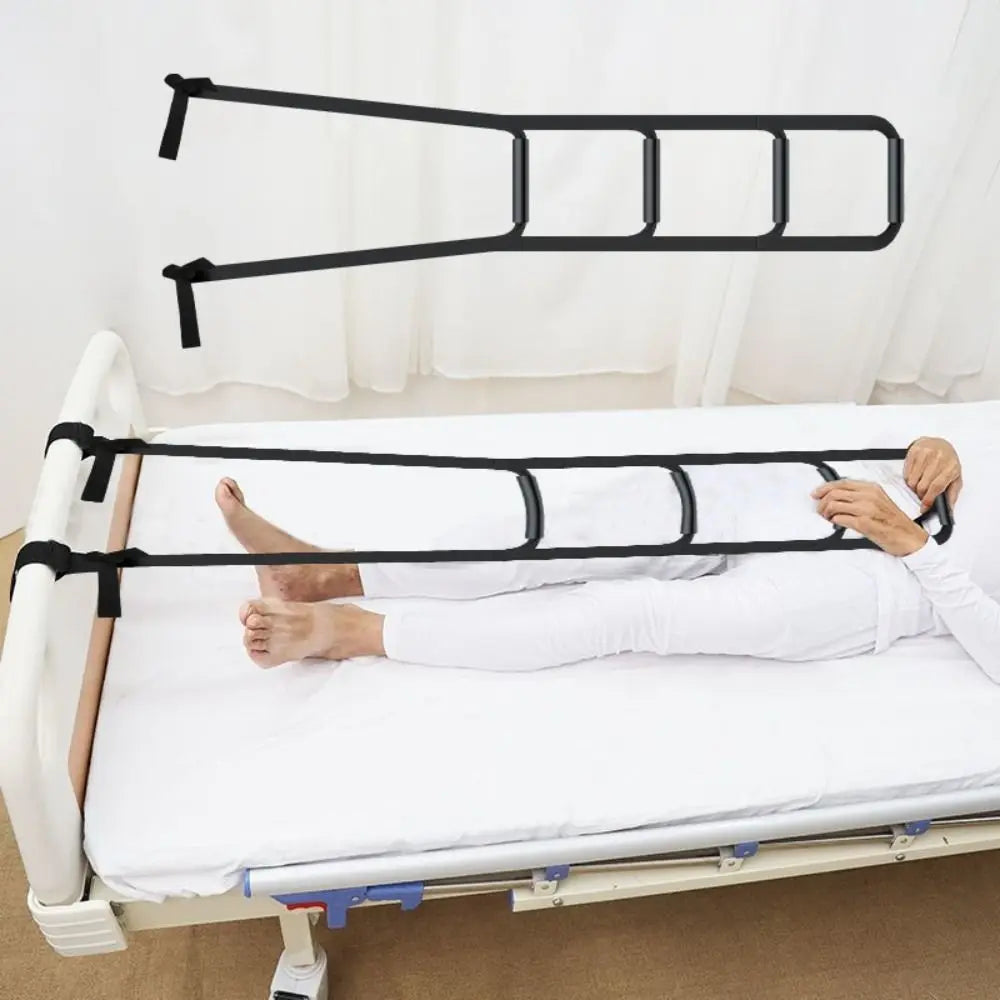 Adjustable Elderly Sit up Rope Padded Helper Bed Ladder Assist Strap Hand Grip with 3/4/6 Handle Elderly Pull up Strap Household